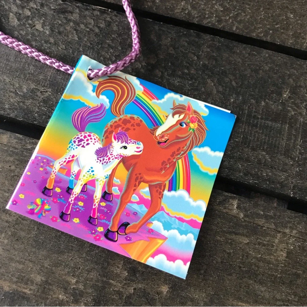 Lisa Frank Vintage Gift Bag Rainbow Chaser & Lollipop with Name Tag